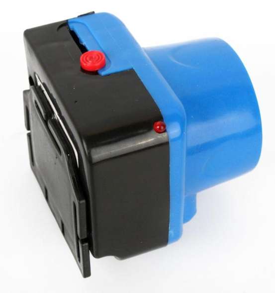 Фонарь налобный аккумуляторный LED5375 220В 0.4Вт LED 2 реж. пластик голуб. Ultraflash 14252