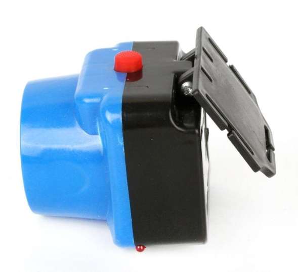 Фонарь налобный аккумуляторный LED5375 220В 0.4Вт LED 2 реж. пластик голуб. Ultraflash 14252