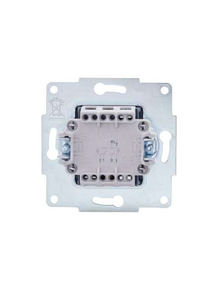 Выключатель 2-кл. СП Vesna с индикацией механизм бел. LEZARD 742-0288-112