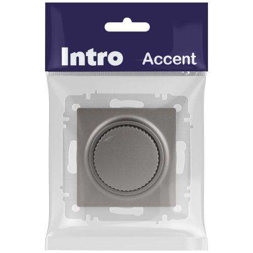 Светорегулятор Accent 6-401-09 поворотный 600Вт 230В IP20 СУ титан Intro Б0063685