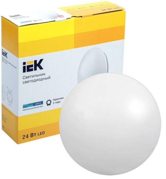 Светильник светодиодный ДПБ 1003 24Вт 4000К IP20 круг бел. IEK LDPB0-1003-24-4000-K01
