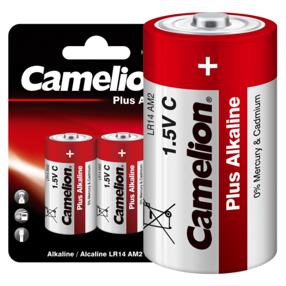 Элемент питания алкалиновый LR LR14 BL-2 (блист.2шт) Camelion 1653