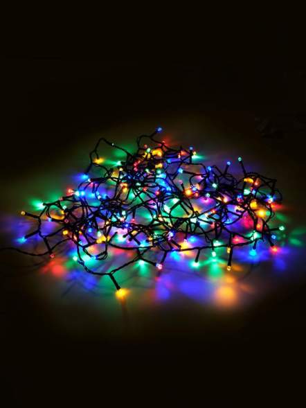 Гирлянда светодиодная &quot;Нить&quot; LD200-GM-BO 200LED мульти 20м уличная 8 режимов элементы питания 3хAA SHLights 4690601045447