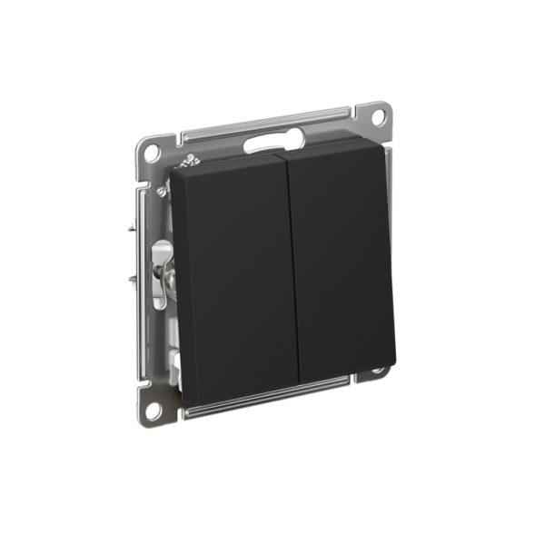 Выключатель 2-кл. AtlasDesign (сх. 2) 10А с самовозвратом механизм карбон SE ATN001017