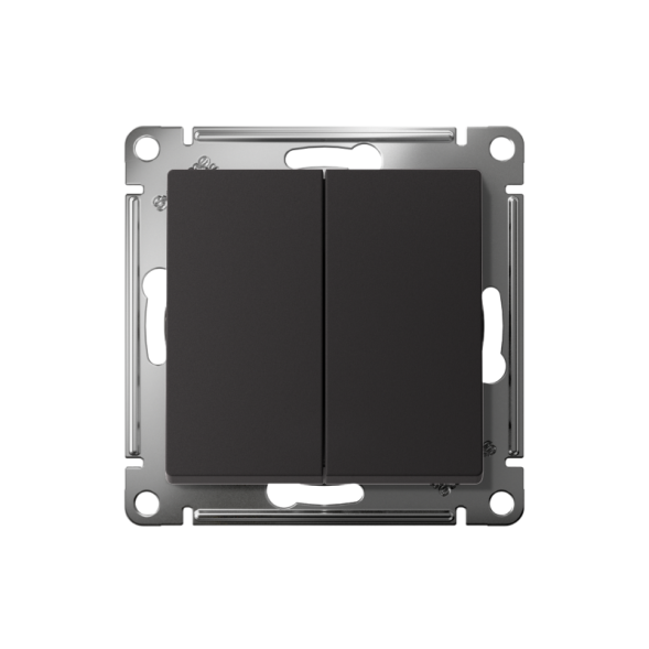 Выключатель 2-кл. AtlasDesign (сх. 2) 10А с самовозвратом механизм карбон SE ATN001017