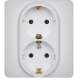 Розетка Inspiria 16А 250В 2х2P+E немецк. стандарт бел. Leg 673750