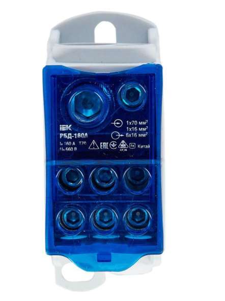 Блок распределительный на DIN-рейку РБД-160А IEK RBD-160