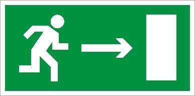 Пиктограмма &quot;Выход направо&quot; ПЭУ 002 135х260 SIRAH IP65 СТ 2502002600