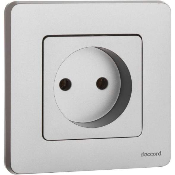 Механизм розетки 1-м СП Inspiria 16А IP20 250В 2P алюм. Leg 673712