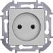 Механизм розетки 1-м СП Inspiria 16А IP20 250В 2P алюм. Leg 673712