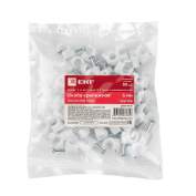 Скоба крепежная круглая с гвоздем d5мм пластик. (уп.50шт) EKF plcn-sr-5