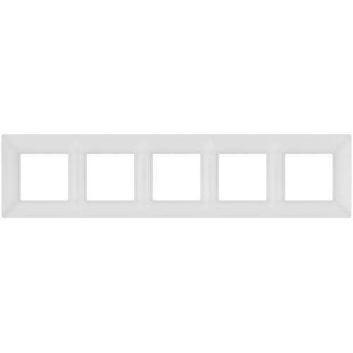 Рамка для розеток и выключателей ЭРА Elegance 14-5005-01М на 5 постов матов. бел. Эра Б0065820