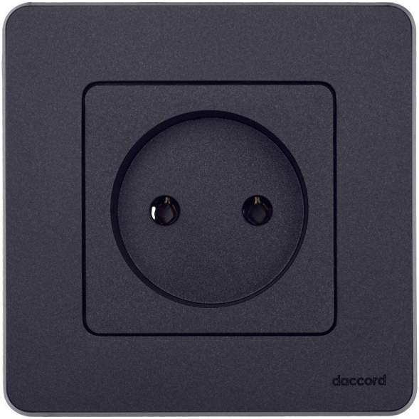 Механизм розетки 1-м СП Inspiria 16А IP20 250В 2P антрацит Leg 673713