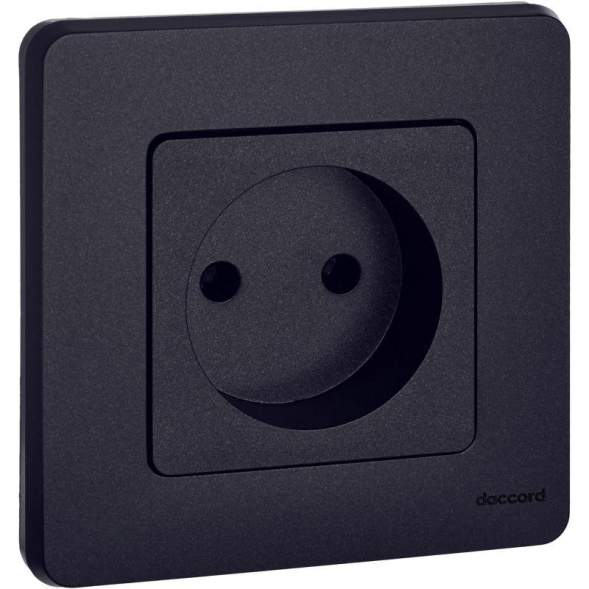 Механизм розетки 1-м СП Inspiria 16А IP20 250В 2P антрацит Leg 673713