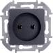 Механизм розетки 1-м СП Inspiria 16А IP20 250В 2P антрацит Leg 673713