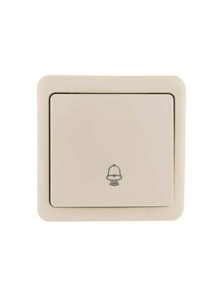 Кнопка звонка 1-кл. 1п ОП Viola 10А IP20 крем. LEZARD 751-0300-103