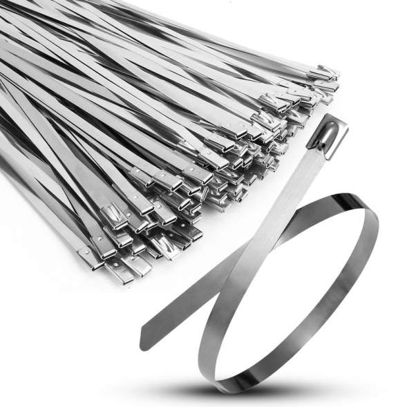 Хомут кабельный 7.9х500 сталь ANSI 316 TOKOV ELECTRIC TKE-HM316-7.9-500-N/100