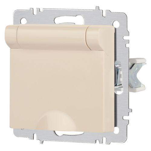 Розетка Accent 6-203-02 2P+E Schuko с крышкой 16А-250В IP20 СУ сл.кость Intro Б0063716