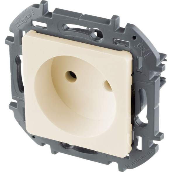 Механизм розетки 1-м СП Inspiria 16А IP20 250В 2P сл. кость Leg 673711