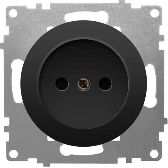 Розетка 1-м СП Florence 16А IP20 без заземл. винт. клеммы механизм черн. 1E10301303 OneKeyElectro 2172812