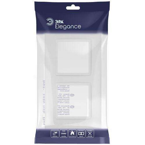 Рамка для розеток и выключателей ЭРА Elegance 14-5012-01М Classic на 2 поста матов. бел. Эра Б0065824