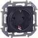Механизм розетки 1-м СП Inspiria 16А IP20 250В 2P+E немецк. стандарт антрацит Leg 673723