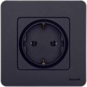 Механизм розетки 1-м СП Inspiria 16А IP20 250В 2P+E немецк. стандарт антрацит Leg 673723
