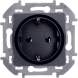 Механизм розетки 1-м СП Inspiria 16А IP20 250В 2P+E немецк. стандарт антрацит Leg 673723