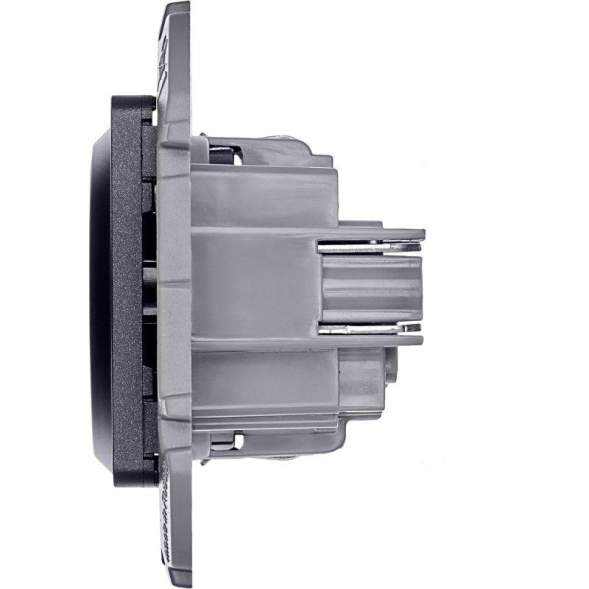 Механизм розетки 1-м СП Inspiria 16А IP20 250В 2P+E немецк. стандарт антрацит Leg 673723