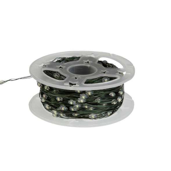 Гирлянда светодиодная "Роса" 50м 500LED бел. IP20 230В с контроллером провод зел. Neon-Night 303-285