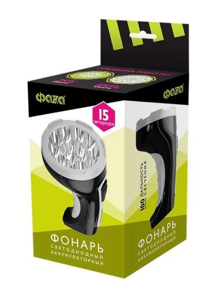 Фонарь AccuF2-L15-bk черн./ руб. ФАZА 2857095
