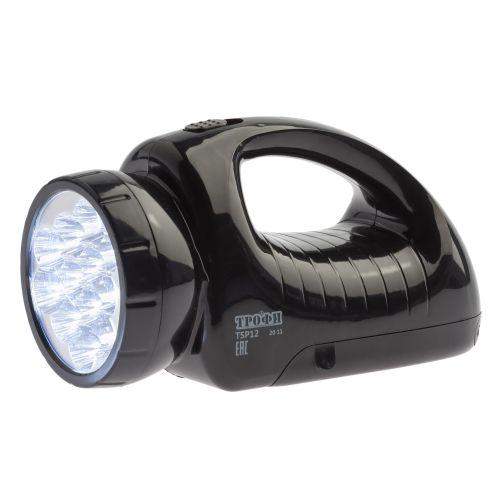 Фонарь TSP12 аккум. 4В 1.5А.ч 12+18хLED ЗУ 220В карт. упак. Трофи C0045551