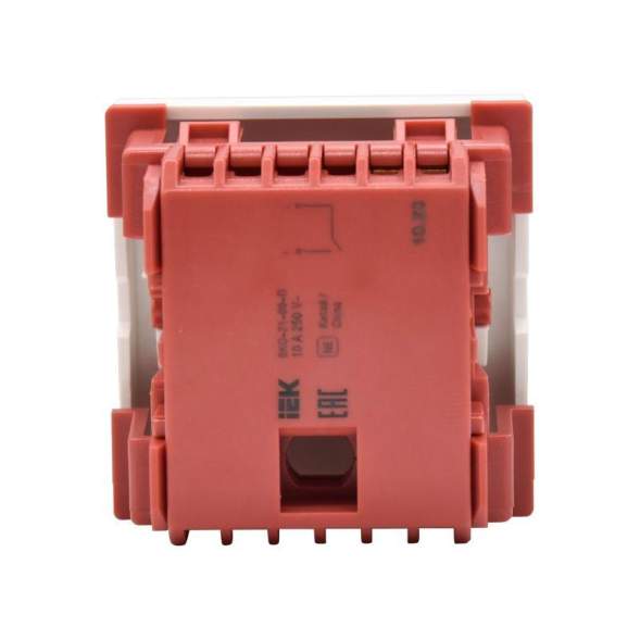 Выключатель 1-кл. 2мод. СП Праймер 10А IP20 ВКО-21-00-П бел. IEK CKK-40D-VO2-K01