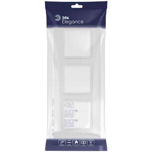 Рамка для розеток и выключателей ЭРА Elegance 14-5013-01М Classic на 3 поста матов. бел. Эра Б0065826