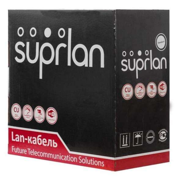Кабель UTP 4х2хAWG24 кат.5E Cu LSZH нг(А)-HF In. Standard (м) SUPRLAN 01-0320-1