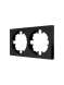 Рамка 2-м OSEN горизонт. квадрат черн. бархат LEZARD 743-4200-147