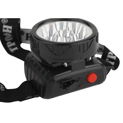 Фонарь TG9 налобный аккум. 4В 0.9А.ч 9хLED ЗУ 220В карт. упак. Трофи C0045557