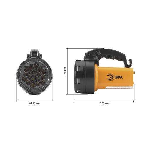 Фонарь-прожектор PA-601 АЛЬФА 19LED+24LED аккум. литий 3А.ч ЗУ 220В+12В (инд. упак.) ЭРА Б0031036