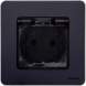 Механизм розетки 1-м СП Inspiria 16А IP44 250В 2P+E защ. шторки с крышкой немецк. стандарт антрацит Leg 673743