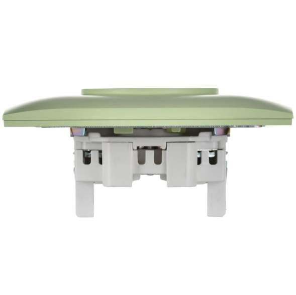 Розетка 2-м SKANDY 10А без заземл. без защ. шторок в сборе SK-R10G мятный IEK SK-R20-10-K06-F