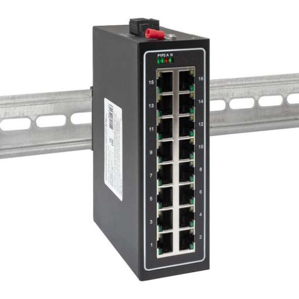 Коммутатор неуправляемый промышленный U-16T 16 портов 10/100Base-T(X) RJ45 монтаж на DIN-рейку TSX EKF TSX-U-16T