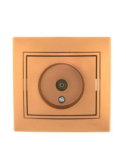 Розетка TV СП Мира оконечная метал. зол. LEZARD 701-1313-130