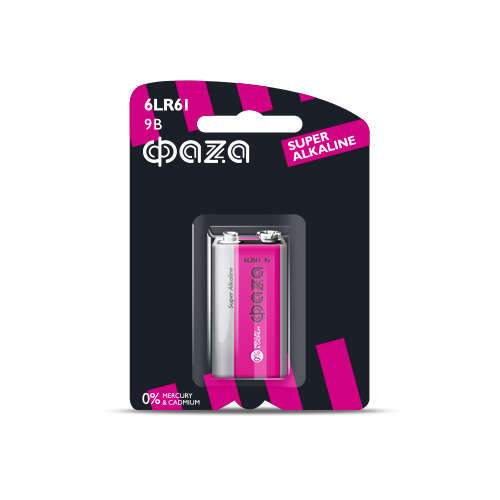 Элемент питания алкалиновый &quot;крона&quot; 6LR61 Super Alkaline BL-1 ФАZА 2858412