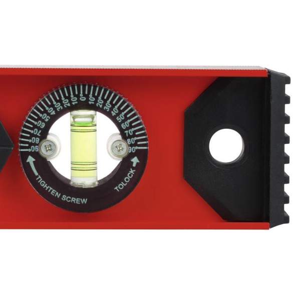 Уровень алюминиевый &quot;Рельс&quot; 600мм 3 глазка (1 поворотный) Rexant 12-9211