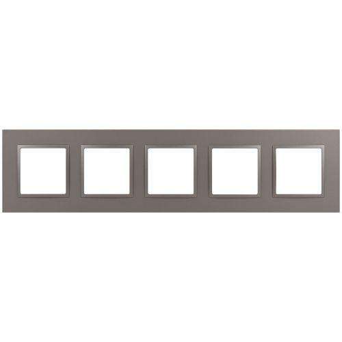Рамка для розеток и выключателей ЭРА Elegance 14-5015-16 на 5 постов Classic титан Эра Б0065831