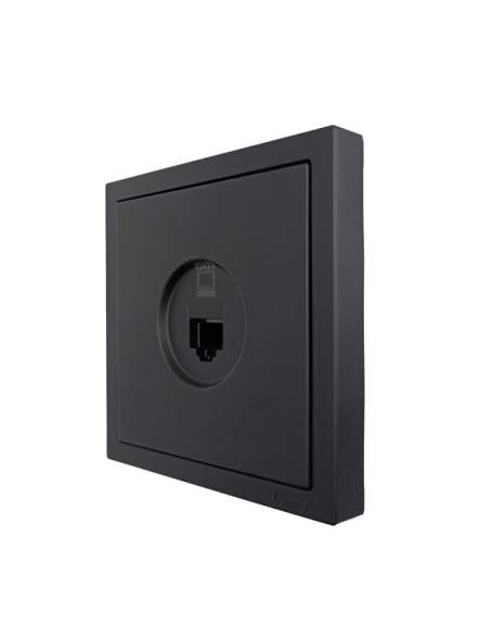 Розетка компьютерная 1-мест. СП ZIMA IP20 черн. бархат LEZARD 704-4288-140