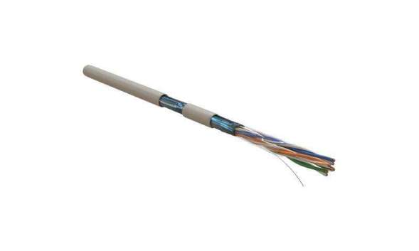 Кабель витая пара F/UTP кат.5e 4х2х24AWG solid PVC FUTP4-C5E-S24-IN-PVC-GY-305 сер. 305м (м) Hyperline 42052