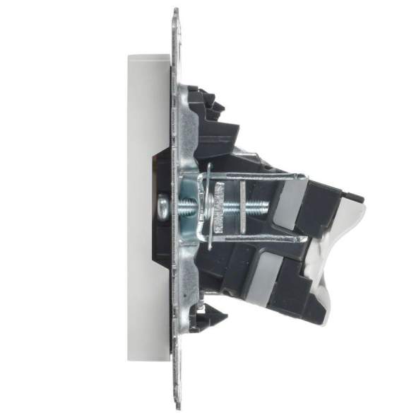 Розетка компьютерная + телевизионная 2-м Brite РТВ/РК12-БрБ RJ45 кат.5E + TV бел. IEK BR-AK20-1-K01