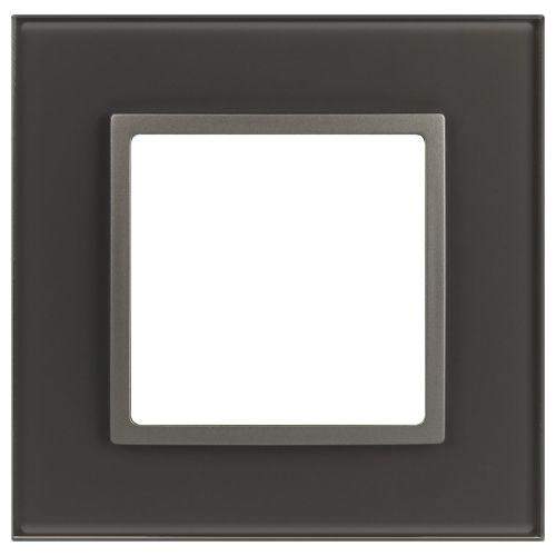 Рамка для розеток и выключателей ЭРА Elegance 14-5101-16 на 1 пост стекло титан Эра Б0065833