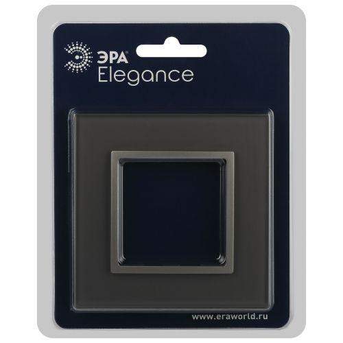 Рамка для розеток и выключателей ЭРА Elegance 14-5101-16 на 1 пост стекло титан Эра Б0065833